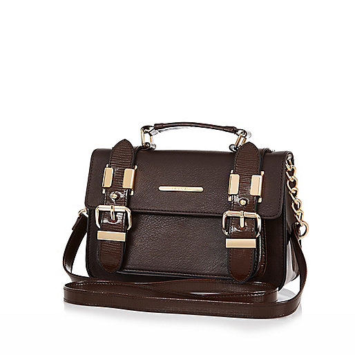 Dark Brown Mini Satchel by River Island, £20.00